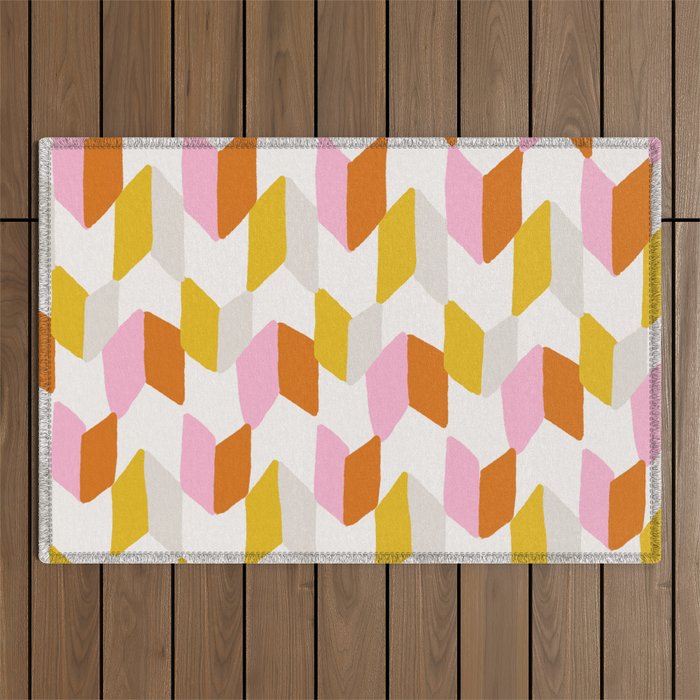 delilah, chevron pattern Outdoor Rug Gallery Image 1