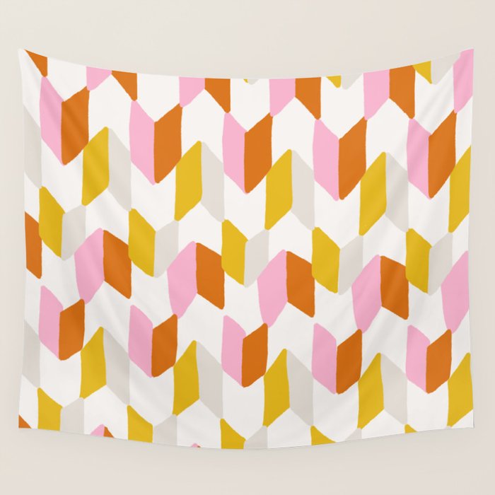 delilah, chevron pattern Wall Tapestry Gallery Image 4