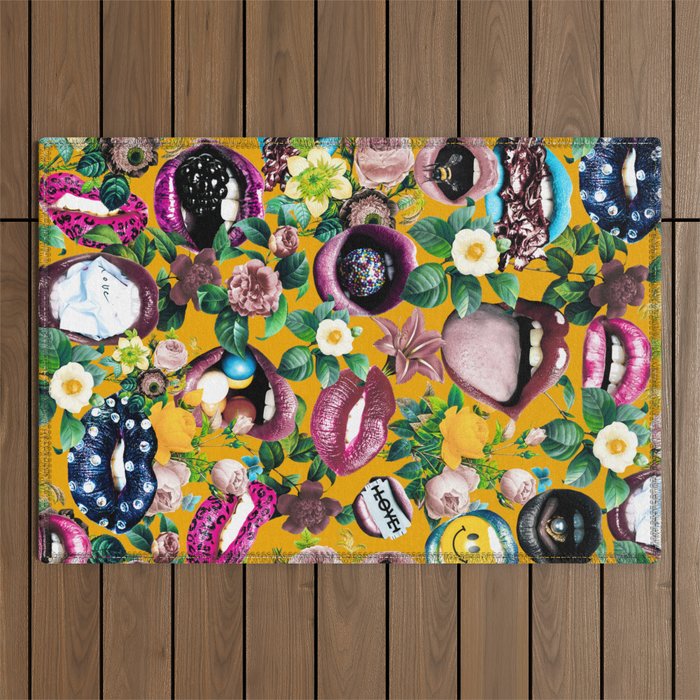 Sexy Floral Garden Outdoor Rug Gallery Image 1