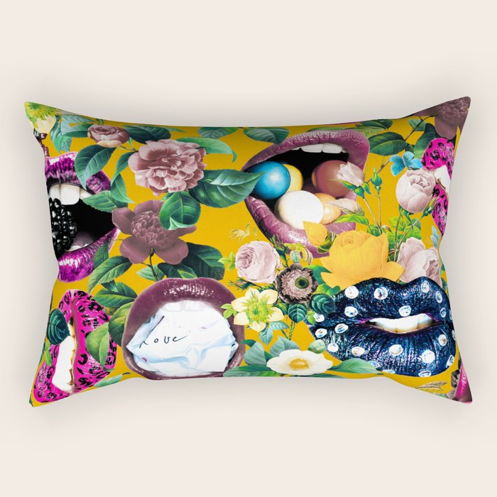 Sexy Floral Garden Rectangular Pillow Gallery Image 1