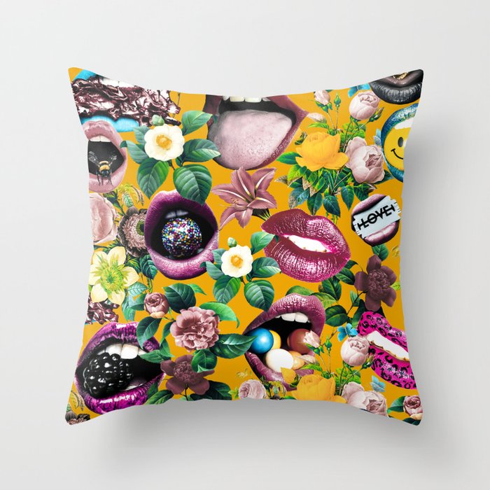 Sexy Floral Garden Throw Pillow Gallery Image 1
