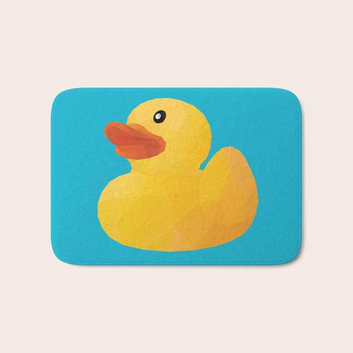 Rubber Duck polygon art Bath Mat Gallery Image 1