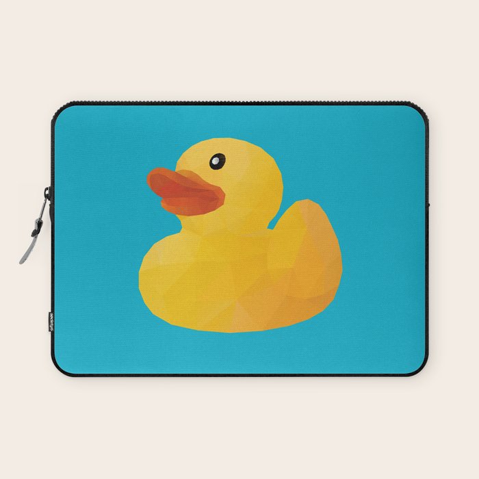 Rubber Duck polygon art Laptop Sleeve Gallery Image 1