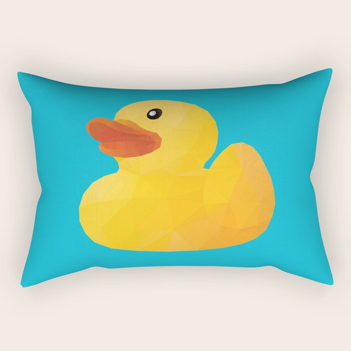 Rubber Duck polygon art Rectangular Pillow Gallery Image 1