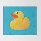 Rubber Duck polygon art Throw Blanket Gallery Image 2