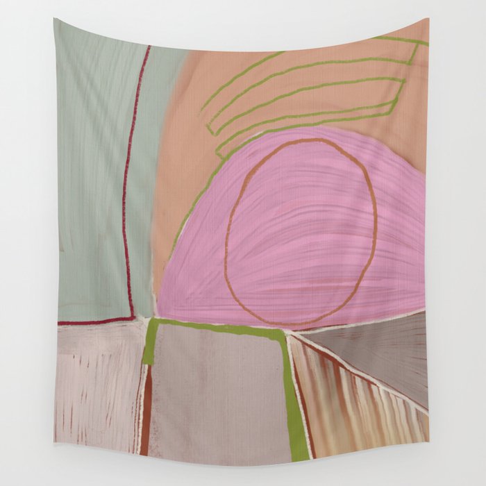 Large abstract oil painting xv Wall Tapestry Gallery Image 4