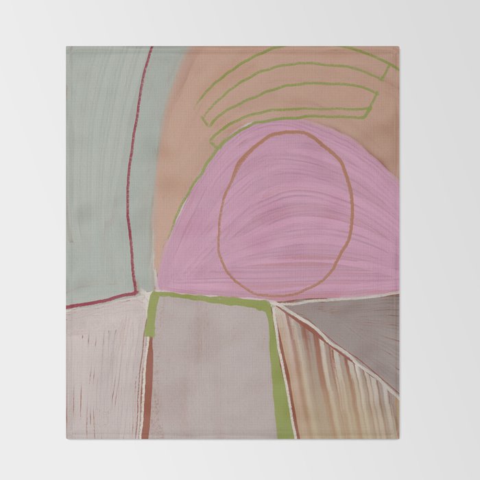 Large abstract oil painting xv Throw Blanket Gallery Image 2