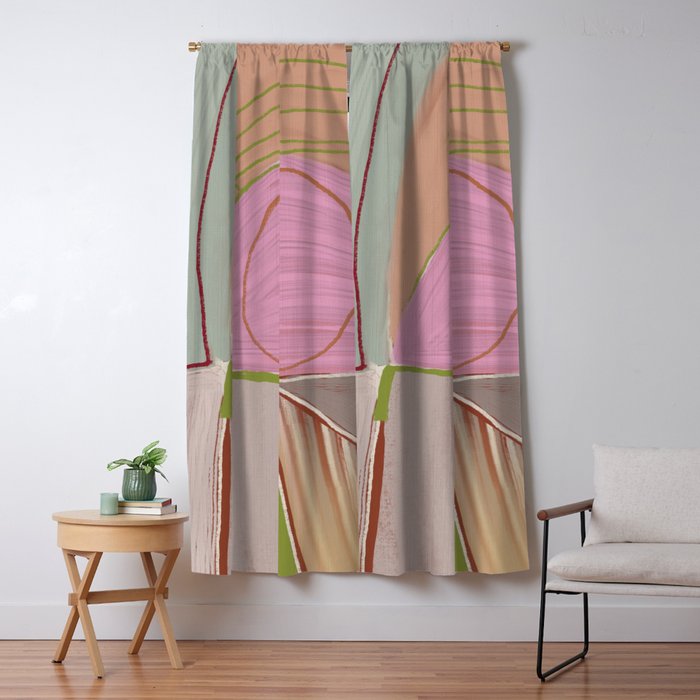 Large abstract oil painting xv Window Curtain Gallery Image 1