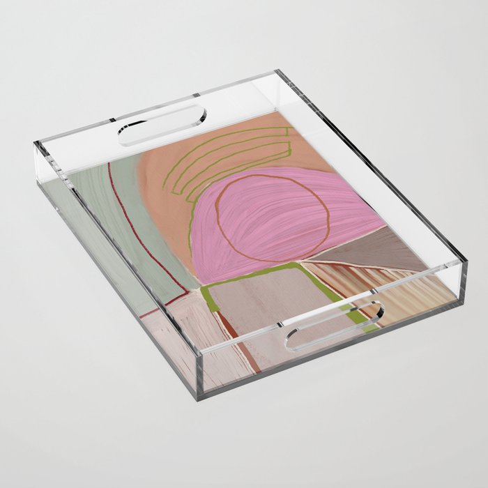 Large abstract oil painting xv Acrylic Tray Gallery Image 1