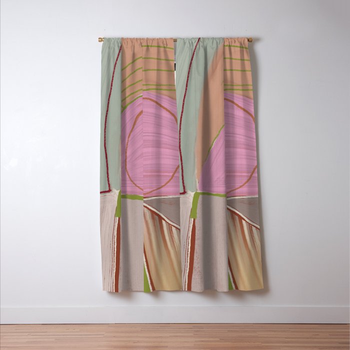 Large abstract oil painting xv Window Curtain Gallery Image 3
