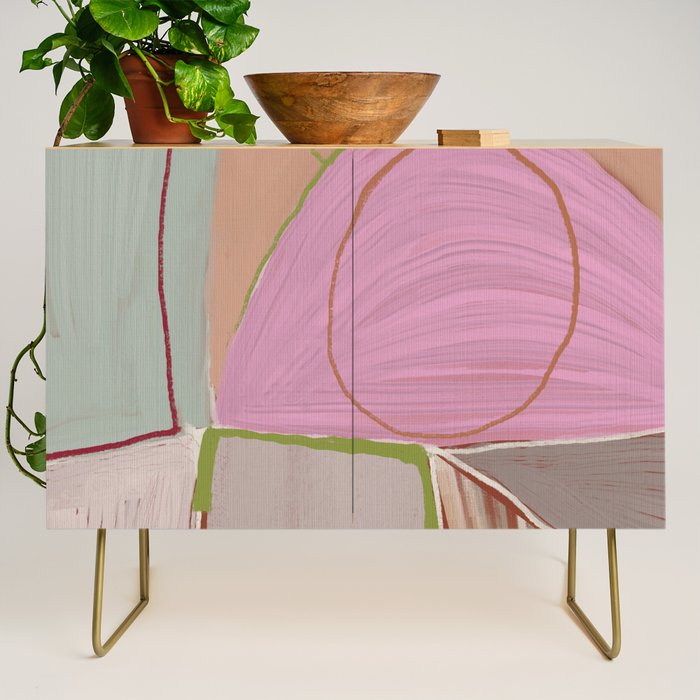 Large abstract oil painting xv Credenza Gallery Image 1