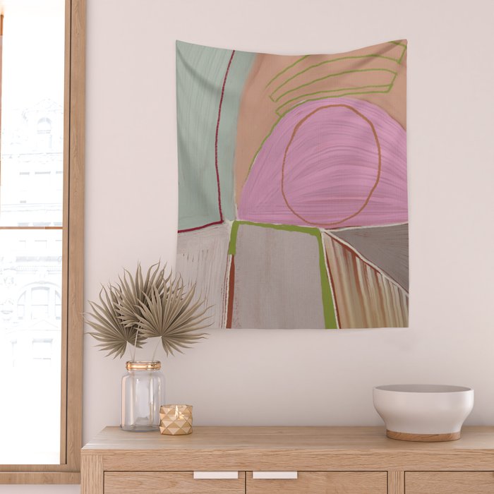 Large abstract oil painting xv Wall Tapestry Gallery Image 2