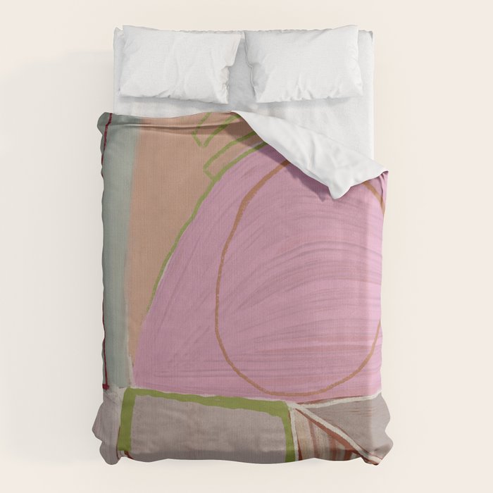 Large abstract oil painting xv Duvet Cover Gallery Image 6