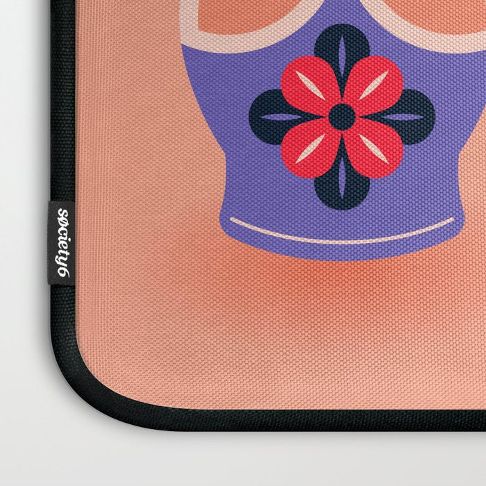 Russian Nesting Dolls - Pink & Lavender Laptop Sleeve Gallery Image 3