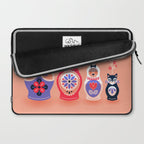 Russian Nesting Dolls - Pink & Lavender Laptop Sleeve Gallery Image 2