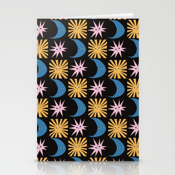 To The Moon and Back Pattern Stationery Card Gallery Image 1