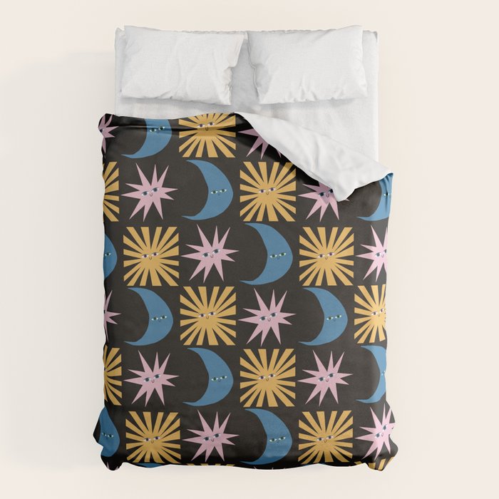 To The Moon and Back Pattern Duvet Cover Gallery Image 1