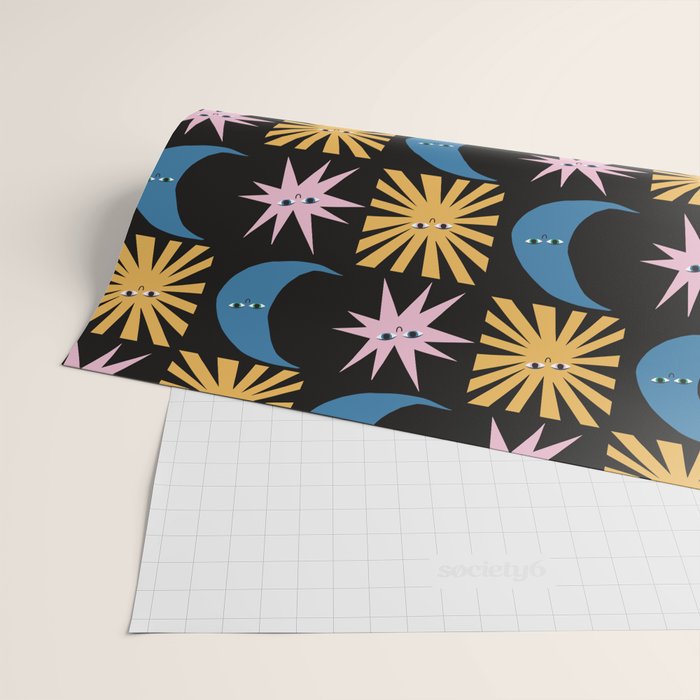 To The Moon and Back Pattern Wrapping Paper Gallery Image 2