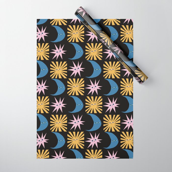 To The Moon and Back Pattern Wrapping Paper Gallery Image 1