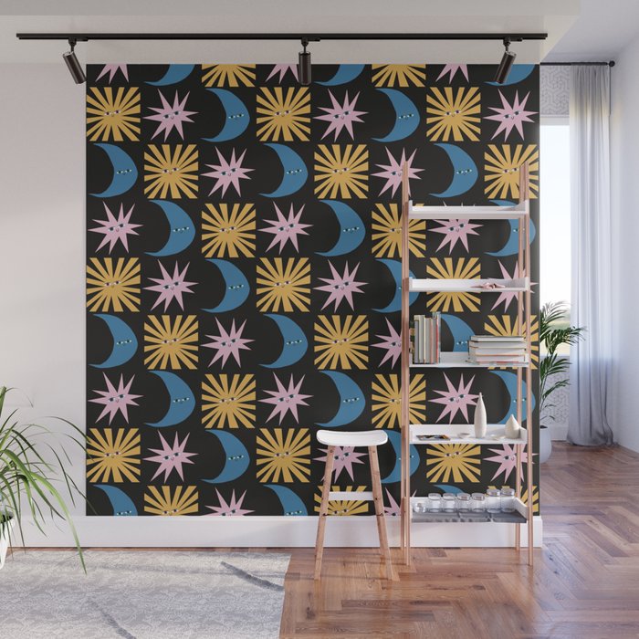 To The Moon and Back Pattern Wall Mural