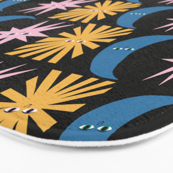 To The Moon and Back Pattern Bath Mat Gallery Image 3