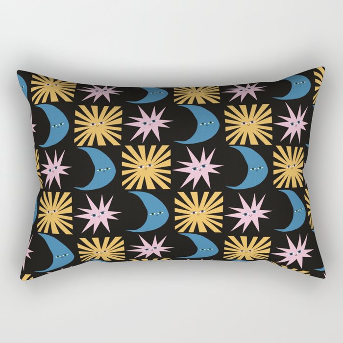 To The Moon and Back Pattern Rectangular Pillow Gallery Image 1