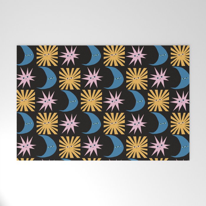 To The Moon and Back Pattern Welcome Mat Gallery Image 1