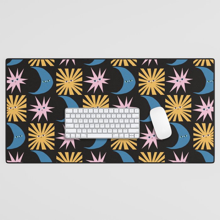 To The Moon and Back Pattern Desk Mat Gallery Image 1