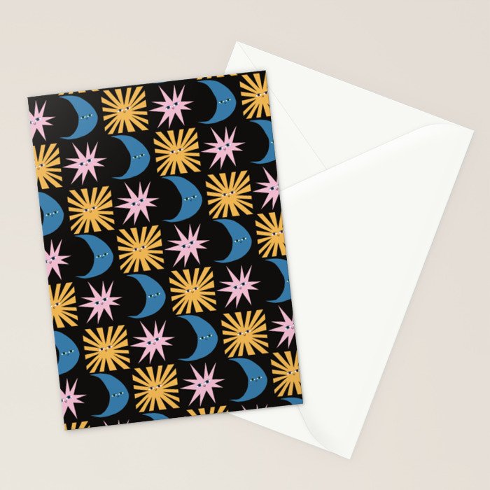 To The Moon and Back Pattern Stationery Card Gallery Image 2