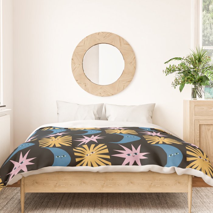 To The Moon and Back Pattern Duvet Cover Gallery Image 3