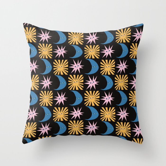 To The Moon and Back Pattern Throw Pillow Gallery Image 6