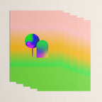 Tuscan  Landscape - Ombre Colors Minimalist Modern Abstract Iluustration  Wrapping Paper Gallery Image 3