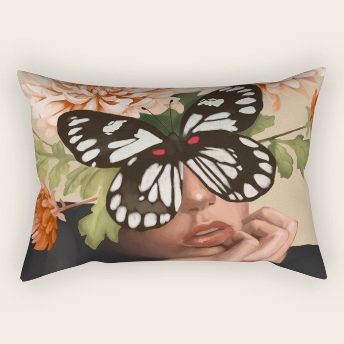 Obscured Beauty 2 Rectangular Pillow Gallery Image 1
