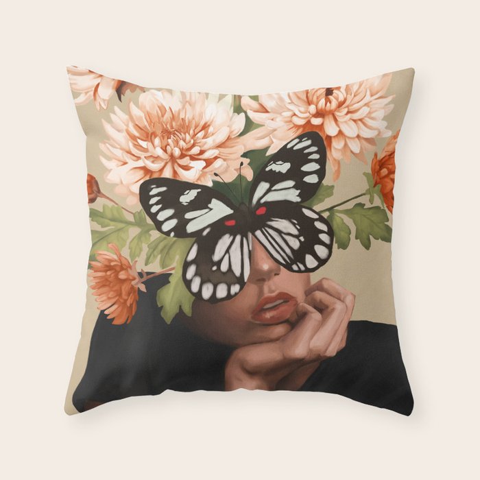 Obscured Beauty 2 Throw Pillow Gallery Image 6