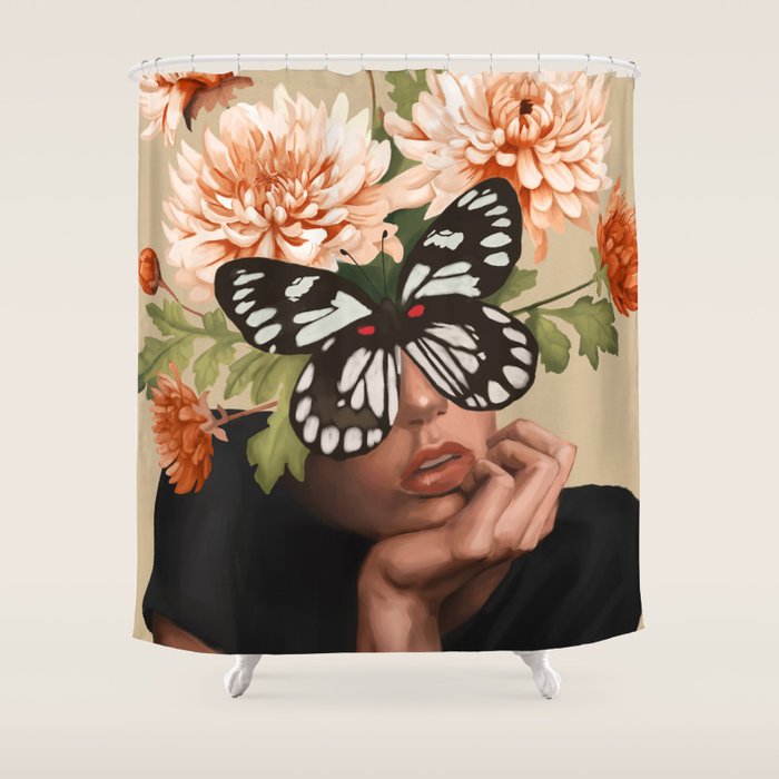 Obscured Beauty 2 Shower Curtain Gallery Image 1