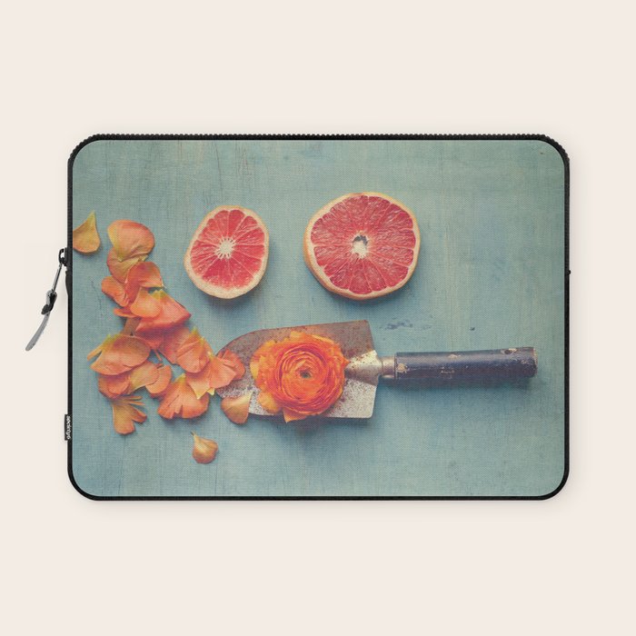 Grapefruit and Flowers Laptop Sleeve Gallery Image 1