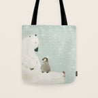 penguin and bear Tote Bag Gallery Image 1