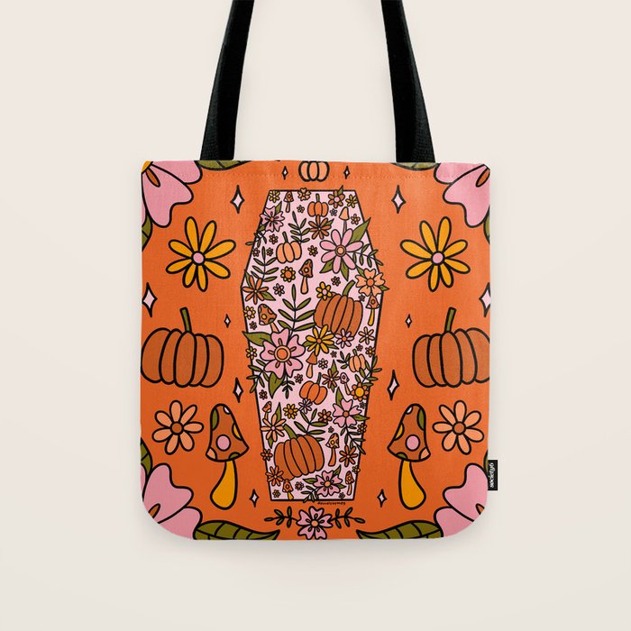 Fall Coffin Tote Bag Gallery Image 1