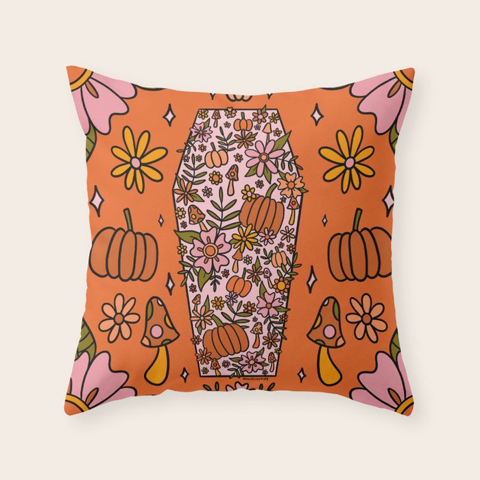 Fall Coffin Throw Pillow Gallery Image 6