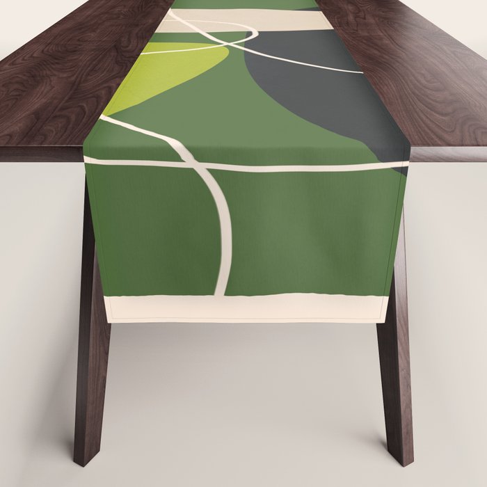 Minimal Colorful Abstract Shapes 2 Table Runner Gallery Image 1