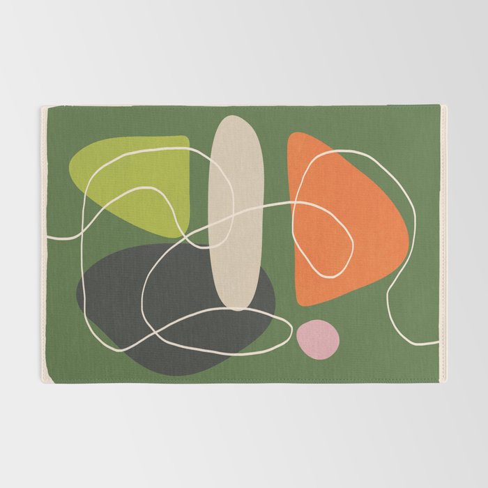 Minimal Colorful Abstract Shapes 2 Rug Gallery Image 2