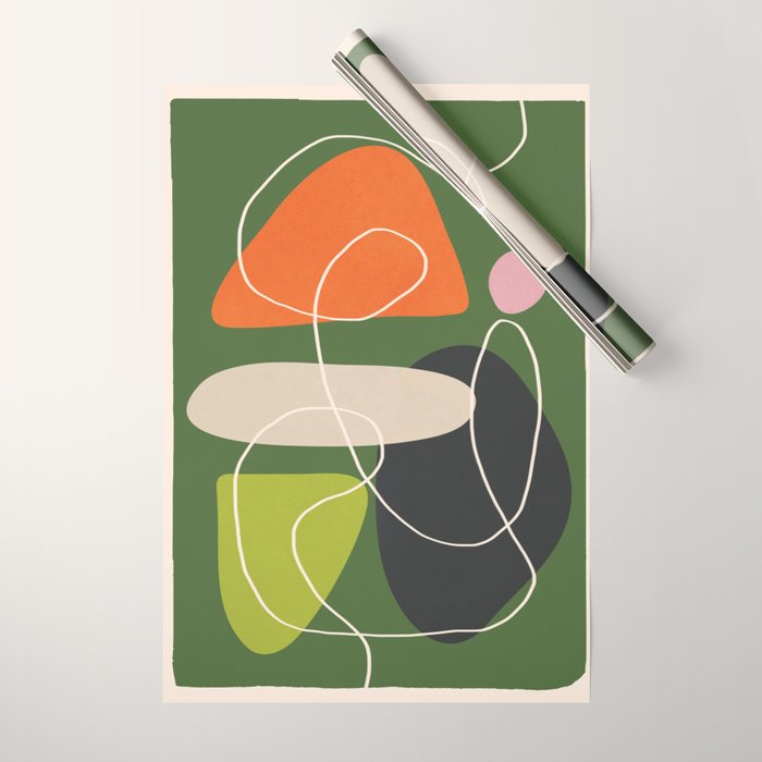 Minimal Colorful Abstract Shapes 2 Wrapping Paper Gallery Image 1