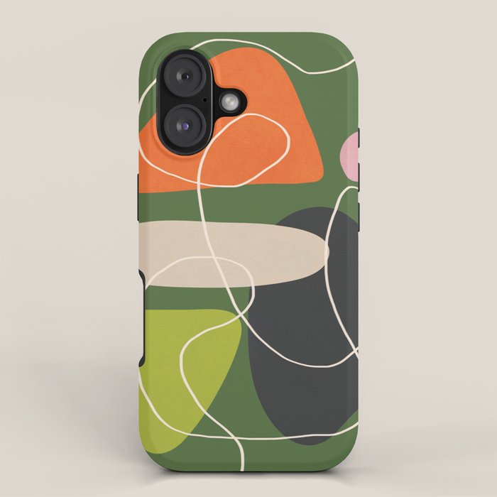 Minimal Colorful Abstract Shapes 2 iPhone Case Gallery Image 1