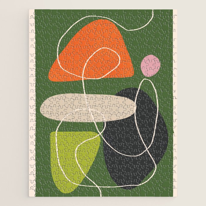 Minimal Colorful Abstract Shapes 2 Jigsaw Puzzle Gallery Image 1