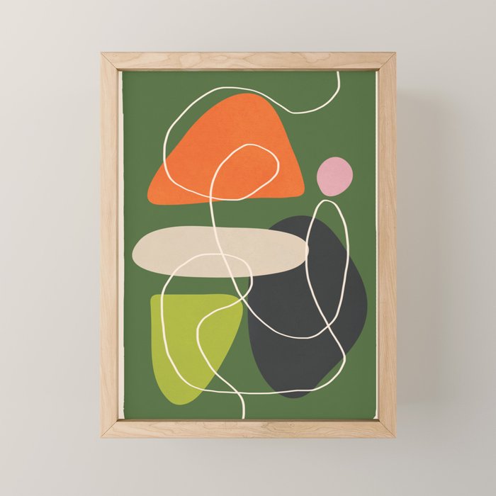 Minimal Colorful Abstract Shapes 2 Mini Art Print Gallery Image 1