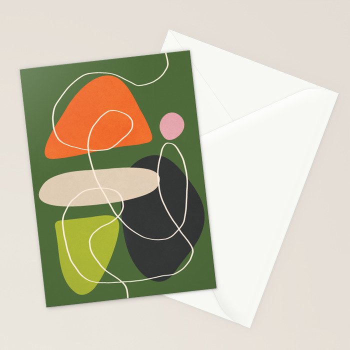 Minimal Colorful Abstract Shapes 2 Stationery Card Gallery Image 2