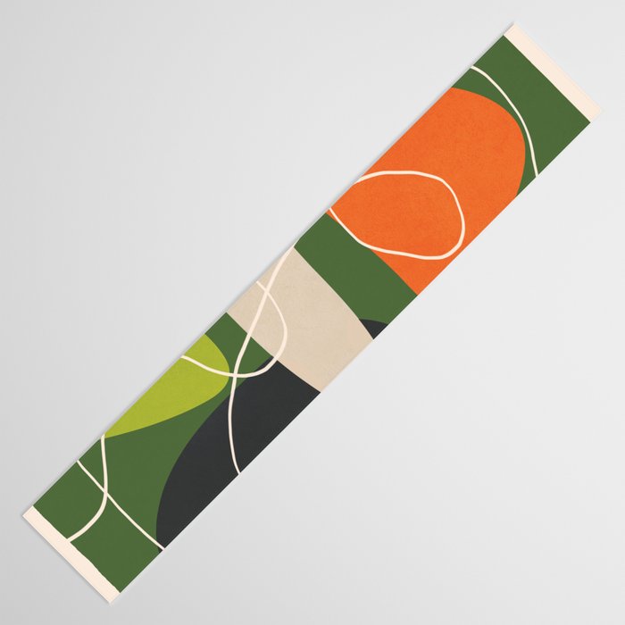 Minimal Colorful Abstract Shapes 2 Table Runner Gallery Image 3
