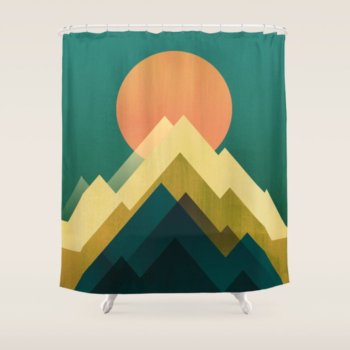 Gold Peak Shower Curtain Gallery Image 1