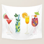 Summer Cocktail Trio Wall Tapestry Gallery Image 4