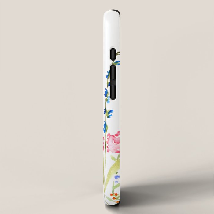 colorful wildflower fields watercolor iPhone Case Gallery Image 2
